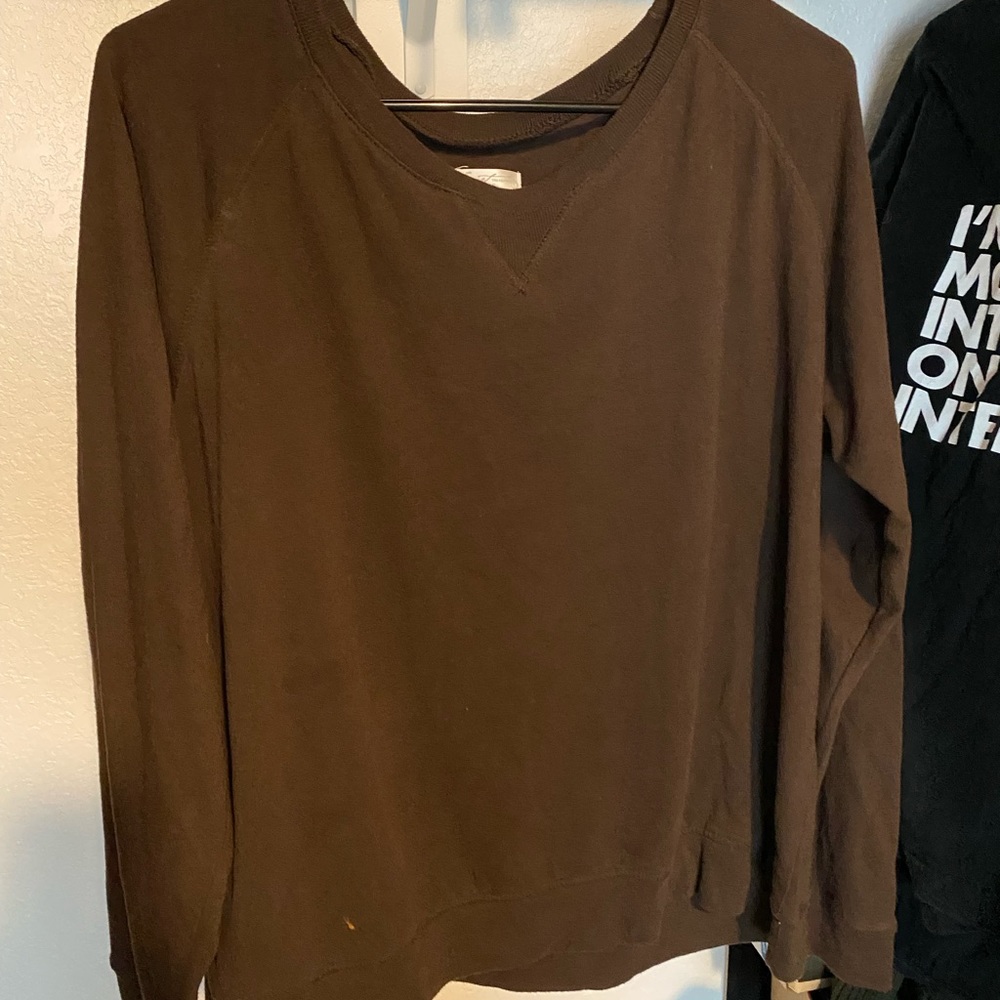 secret treasures woman’s brown light sweater